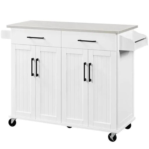 Yaheetech Stainless Steel Top Rolling Kitchen Island Cart Kitchen Trolley Stainless Steel Top Rolling Kitchen Island Cart Kitchen Trolley