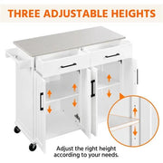 Yaheetech Stainless Steel Top Rolling Kitchen Island Cart Kitchen Trolley Stainless Steel Top Rolling Kitchen Island Cart Kitchen Trolley