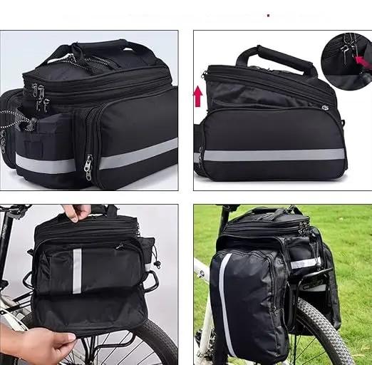 Ecotrek Waterproof Bicycle Rear Seat Bag – Multifunctional Pannier Rack Saddle Bag JS17606 by ECOTREK