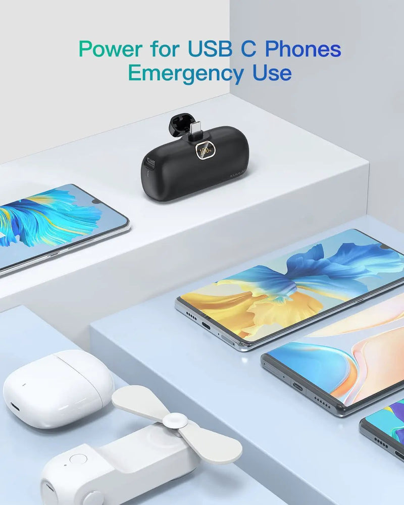 Kuulaa USB C Power Bank 5000mAh black by salelink.co.nz