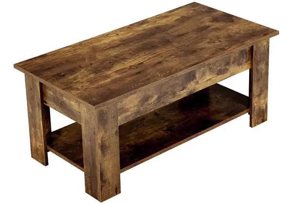 Lift Top Coffee Table with Gas Lift Mechanism Water-Resistant Center Table by Yaheetech