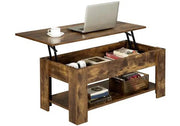Lift Top Coffee Table with Gas Lift Mechanism Water-Resistant Center Table by Yaheetech