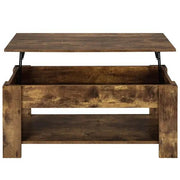 Lift Top Coffee Table with Gas Lift Mechanism Water-Resistant Center Table by Yaheetech