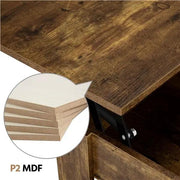 Lift Top Coffee Table with Gas Lift Mechanism Water-Resistant Center Table by Yaheetech