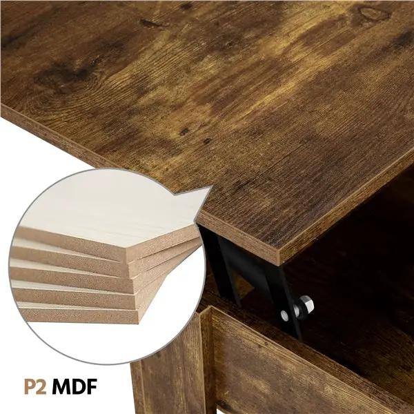 Lift Top Coffee Table with Gas Lift Mechanism Water-Resistant Center Table by Yaheetech