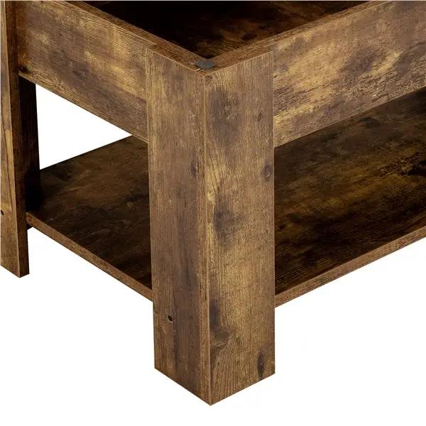 Lift Top Coffee Table with Gas Lift Mechanism Water-Resistant Center Table by Yaheetech