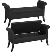 Modern Fabric Tufted Storage Bench Ottoman by Yaheetech