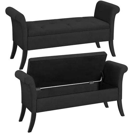 Yaheetech Modern Fabric Tufted Storage Bench Ottoman Modern Fabric Tufted Storage Bench Ottoman