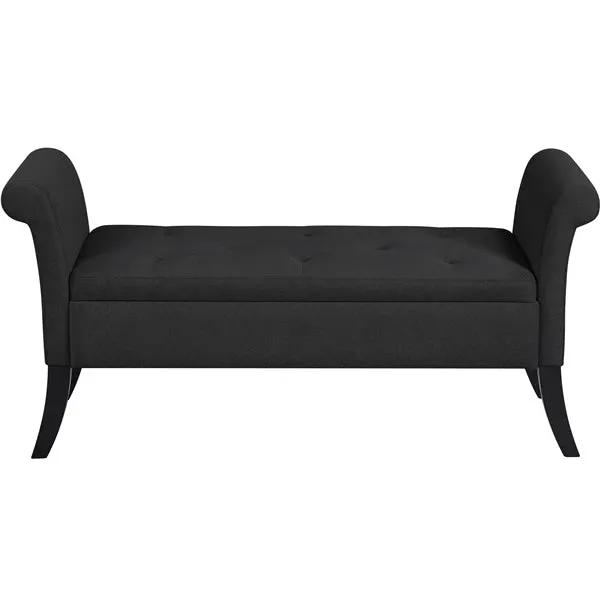 Modern Fabric Tufted Storage Bench Ottoman by Yaheetech