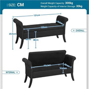 Modern Fabric Tufted Storage Bench Ottoman by Yaheetech