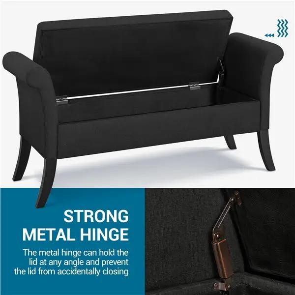 Modern Fabric Tufted Storage Bench Ottoman by Yaheetech