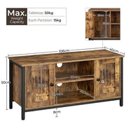 Cabin TV Stand TV Cabinet TV Stand for TVs up to 50-Inch by Yaheetech