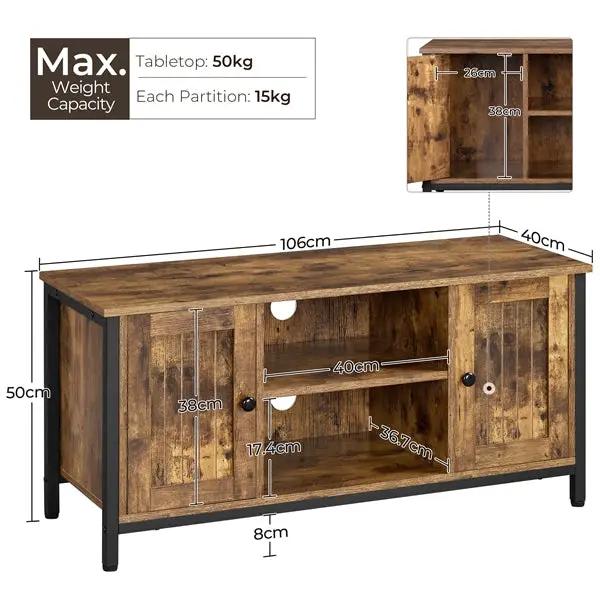 Cabin TV Stand TV Cabinet TV Stand for TVs up to 50-Inch by Yaheetech