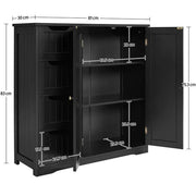 Yaheetech Furniture Organizer Bathroom Floor Cabinet Side Storage Cabinet Furniture Organizer Bathroom Floor Cabinet Side Storage Cabinet