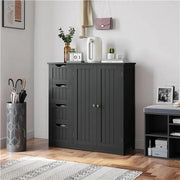 Yaheetech Furniture Organizer Bathroom Floor Cabinet Side Storage Cabinet Furniture Organizer Bathroom Floor Cabinet Side Storage Cabinet