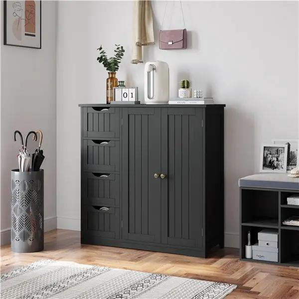 Yaheetech Furniture Organizer Bathroom Floor Cabinet Side Storage Cabinet Furniture Organizer Bathroom Floor Cabinet Side Storage Cabinet