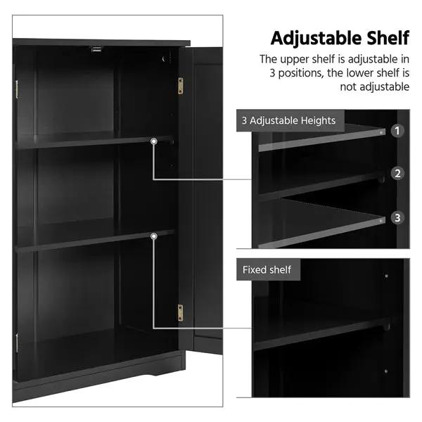 Yaheetech Furniture Organizer Bathroom Floor Cabinet Side Storage Cabinet Furniture Organizer Bathroom Floor Cabinet Side Storage Cabinet