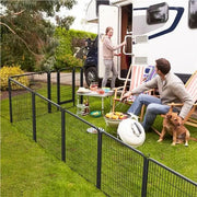 Yaheetech 80x100 cm Black Iron Dog Playpen Panels With Door Heavy Duty Exercise Pen Yaheetech 80x100 cm Black Iron Dog Playpen With Door