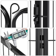 Yaheetech 80x100 cm Black Iron Dog Playpen Panels With Door Heavy Duty Exercise Pen Yaheetech 80x100 cm Black Iron Dog Playpen With Door