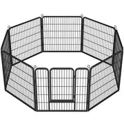 Yaheetech 31.5 Inch Heavy Duty Dog Playpen With Door Black Metal Enclosure Yaheetech 31.5 Inch Heavy Duty Dog Playpen With Door