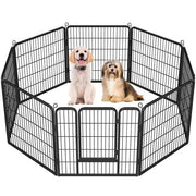 Yaheetech 31.5 Inch Heavy Duty Dog Playpen With Door Black Metal Enclosure Yaheetech 31.5 Inch Heavy Duty Dog Playpen With Door