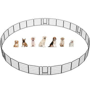 Yaheetech 31.5 Inch Heavy Duty Dog Playpen With Door Black Metal Enclosure Yaheetech 31.5 Inch Heavy Duty Dog Playpen With Door