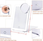 LED Foldable Makeup Mirror by salelink.co.nz