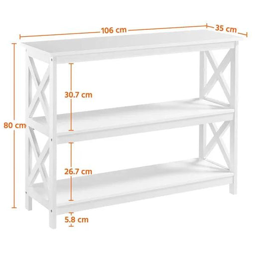Yaheetech 3-Tier Wooden Console Table Sofa Side Table Entryway Table 3-Tier Wooden Console Table Sofa Side Table Entryway Table