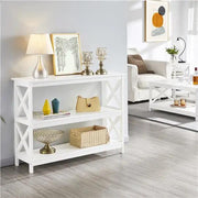 3-Tier Wooden Console Table Sofa Side Table Entryway Table by Yaheetech
