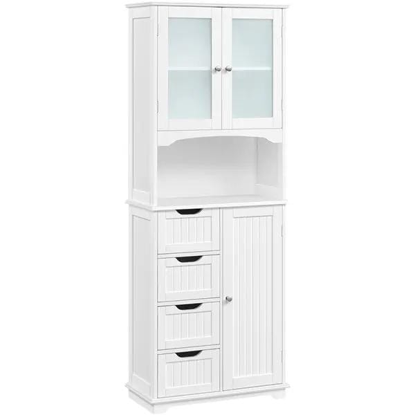 65.5″ Tall Bathroom Storage Cabinet, Freestanding Bathroom Cabinet by Yaheetech