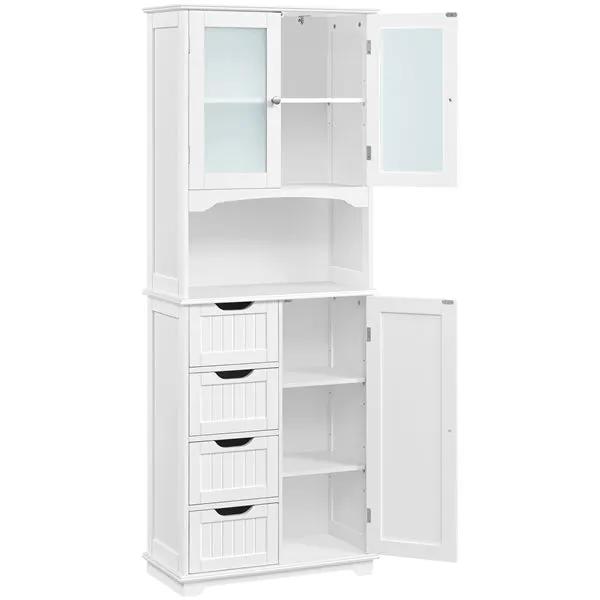 65.5″ Tall Bathroom Storage Cabinet, Freestanding Bathroom Cabinet by Yaheetech