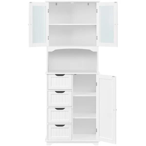 65.5″ Tall Bathroom Storage Cabinet, Freestanding Bathroom Cabinet by Yaheetech