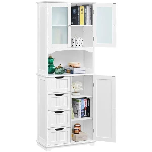 65.5″ Tall Bathroom Storage Cabinet, Freestanding Bathroom Cabinet by Yaheetech