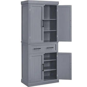 Tall Pantry Cupboard Freestanding Storage Cabinet Kitchen Pantry by Yaheetech