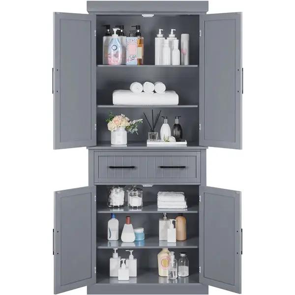 Tall Pantry Cupboard Freestanding Storage Cabinet Kitchen Pantry by Yaheetech