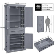 Tall Pantry Cupboard Freestanding Storage Cabinet Kitchen Pantry by Yaheetech