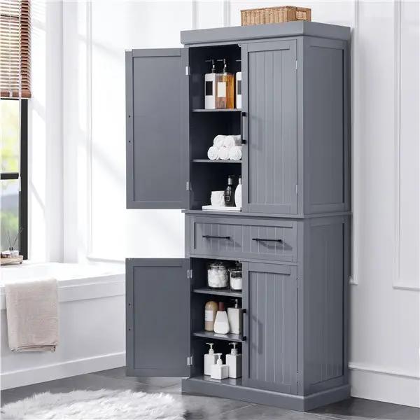 Tall Pantry Cupboard Freestanding Storage Cabinet Kitchen Pantry by Yaheetech