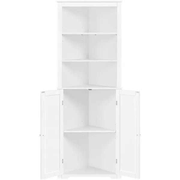64.5″ H Tall Corner Cabinet Corner Shelving Unit Freestanding Bathroom Cabinet by Yaheetech
