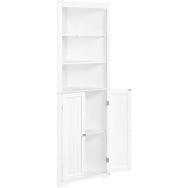 64.5″ H Tall Corner Cabinet Corner Shelving Unit Freestanding Bathroom Cabinet by Yaheetech