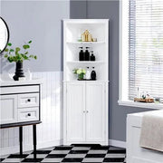 64.5″ H Tall Corner Cabinet Corner Shelving Unit Freestanding Bathroom Cabinet by Yaheetech