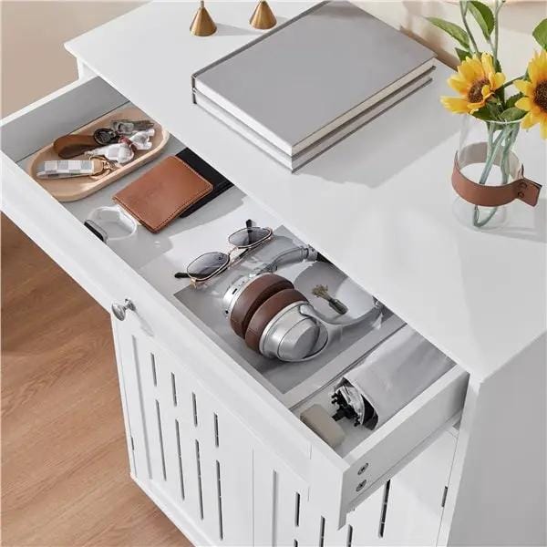 5-Tier & 1 Drawer Shoe Storage Cabinet Closed Adjustable Shoes Rack by Yaheetech