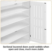 5-Tier & 1 Drawer Shoe Storage Cabinet Closed Adjustable Shoes Rack by Yaheetech