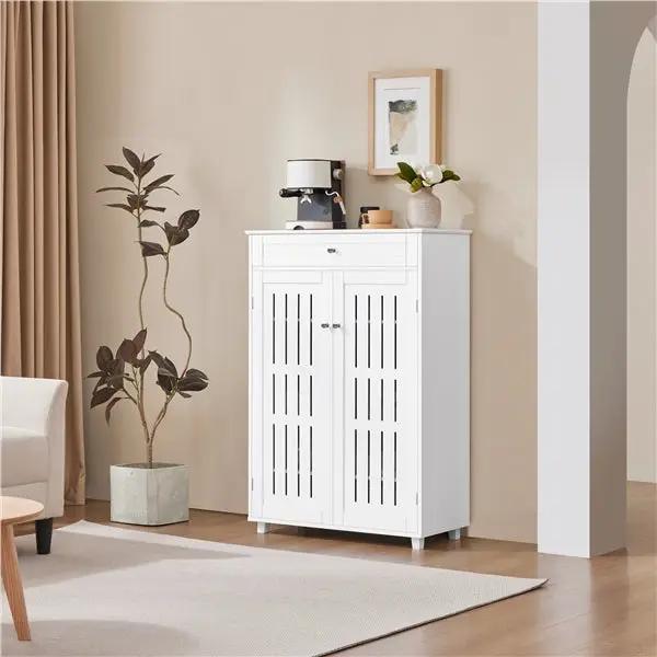 5-Tier & 1 Drawer Shoe Storage Cabinet Closed Adjustable Shoes Rack by Yaheetech