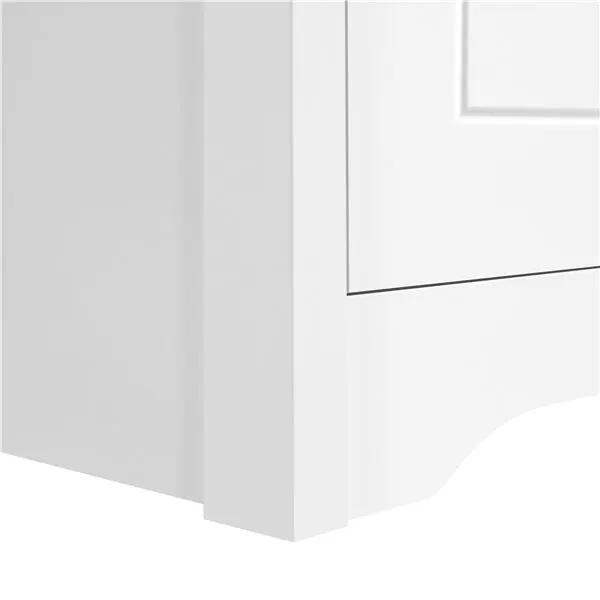 Set of 2 End Table w/three Drawers Wooden 3 Drawer Modern Tall End Table by Yaheetech