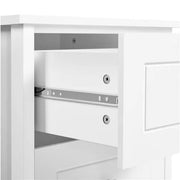 Set of 2 End Table w/three Drawers Wooden 3 Drawer Modern Tall End Table by Yaheetech