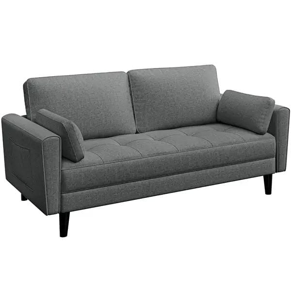 1x 2-seater sofa and 2x suited oversized armchair Sofa Set by Yaheetech