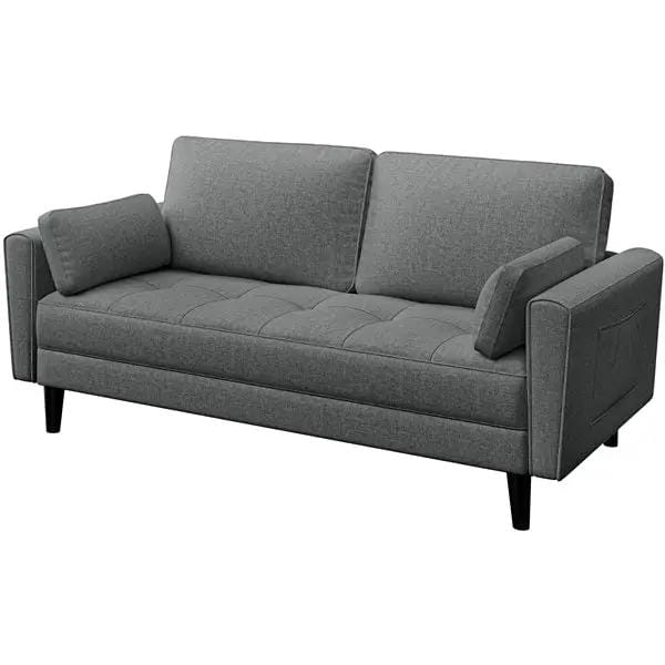 1x 2-seater sofa and 2x suited oversized armchair Sofa Set by Yaheetech