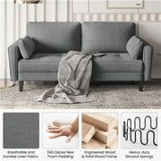 1x 2-seater sofa and 2x suited oversized armchair Sofa Set by Yaheetech