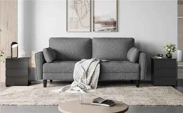 1x 2-seater sofa and 2x suited oversized armchair Sofa Set by Yaheetech