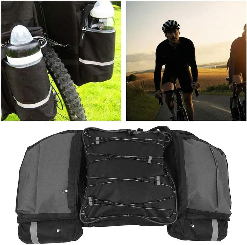 Urban Wave 3-in-1 Bicycle Rear Rack Bag with Rain Cover 43L JS61310 by ECOTREK